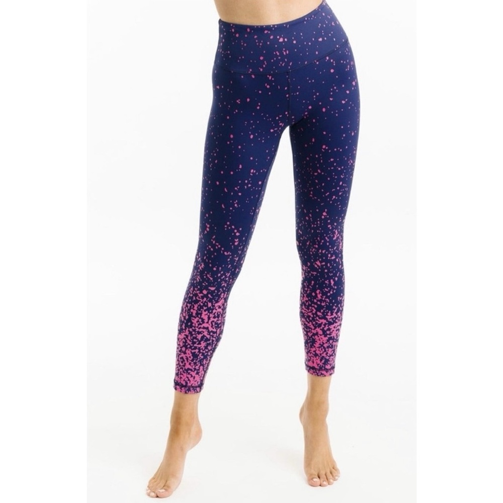 Zyia Navy Pink Splash Light N Tight Hi-Rise 7/8 Size 6 - 8